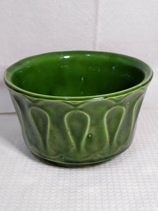 Vintage Floraline Planter Mccoy 506 Usa Green Pottery 3.  5 " By 6 "
