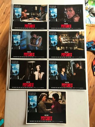 7 Lobby Cards 11x14: Psycho Ii (1983) Anthony Perkins,  Vera Miles