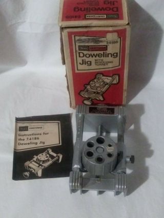 Vintage Sears Craftsman Doweling Jig W/ Revolving Turret.  B10