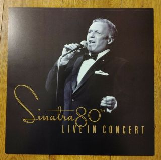 Vintage Sinatra 80 Live In Concert 1996 Album 12x12 Promo Cardboard Poster Nos