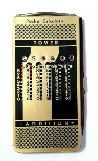 Vintage Tower Pocket Calculator With Case And Stylus