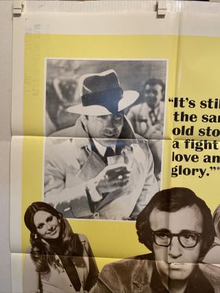 Vintage 1972 Play it Again,  Sam One Sheet Folded Poster 27” x 41” NSS 72/198 2