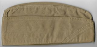 Vintage Us Army Korean/vietnam War Era Size 7 1/8 Khaki Knox Style Garrison Cap