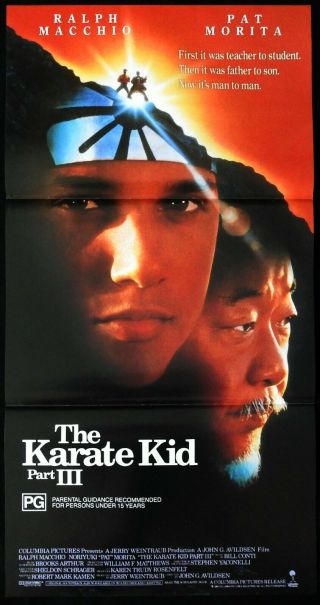 The Karate Kid Part Iii Daybill Movie Poster Pat Morita Ralph Macchio 3