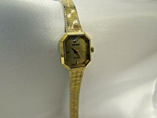 Vintage Ladies Gruen Quartz Gold Tone Dress Watch
