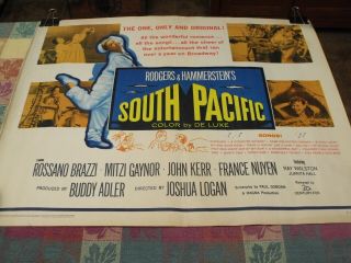 Mitzi Gaynor,  Rossano Brazzi,  Juanita Hall South Pacific 1964 Fox Half Sheet