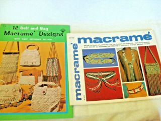 2 Macrame Instruction Books Vintage 1970 