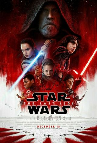 Star Wars The Last Jedi 27x40 Double Sided Poster Final One Sheet - Official Ds
