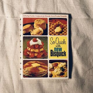 Betty Crocker Vintage Spiral Cookbook - So Quick With Bisquick Aebleskiver