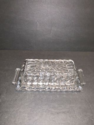 Vintage Fostoria Colony Crystal Quarter Pound Covered Butter Dish 2412