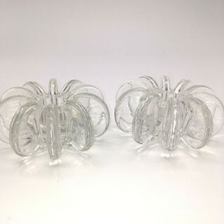 Vtg Rosenthal Studio Linie Crystal Coin Candle Holders Set Of 2
