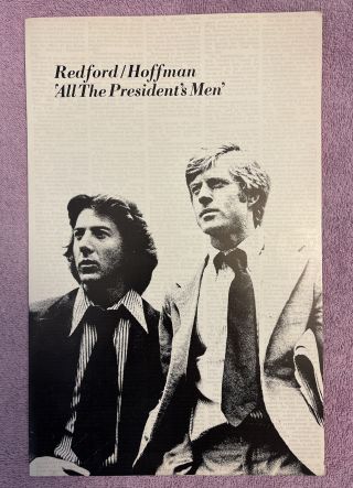 Oscars - All The Presidents Men - Theater Screening Guide (1976) - Rare Booklet