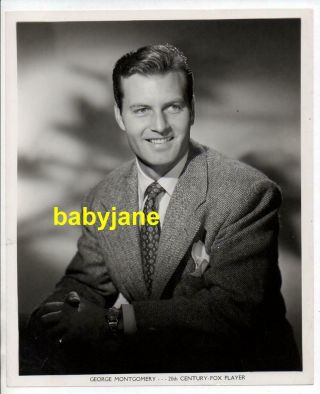 George Montgomery 8x10 Photo Handsome Portrait 1940 