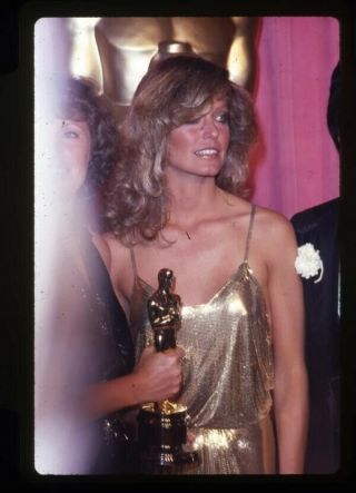 Farrah Fawcett Gorgeous Gold Dress Academy Awards 35mm Transparency