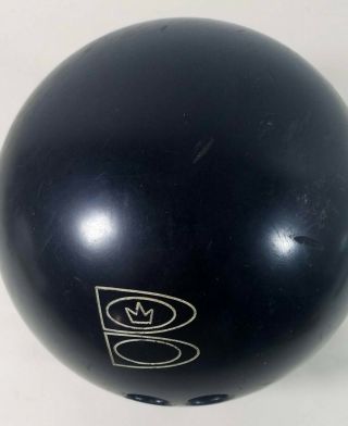Vintage Brunswick Elite Bowling Ball Drilled 15 lbs.  8 oz.  Black 3