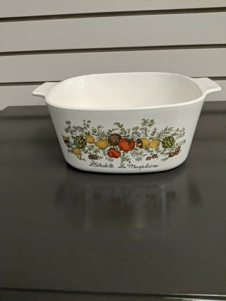 Corning Ware Vintage " Spice Of Life " 3qt.  Casserole Dish Without Lid