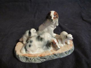 Vintage Occupied Japan Dog Family Irish Setters Figurine
