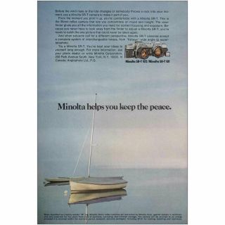 1973 Minolta Sr - T 102/101: Helps You Keep The Peace Vintage Print Ad