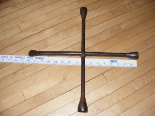 Vintage 4 Way Lug Wrench Tire Iron Ford Chevy Dodge