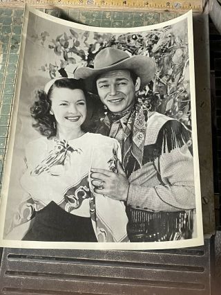 Vintage Roy Rogers And Dale Evans 8x10 Glossy Photo Picture