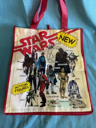 Star Wars Vintage Action Figures Reusable Shopping Bag Tote