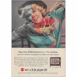 1959 Rca Victor: See The Difference Color Tv Makes Vintage Print Ad