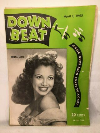 Set Of 2 Vintage Down Beat Magazines 1945