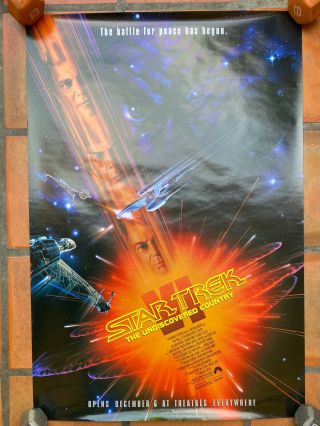 Star Trek Vi:the Undiscovered Country (6) 1991 Os Movie Poster Rolled