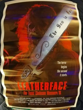 Leatherface Texas Chainsaw Massacre Iii S/s 27x41 Movie Poster 1990
