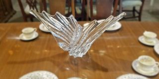Art Vannes Large Crystal Freeform Centerpiece Bowl