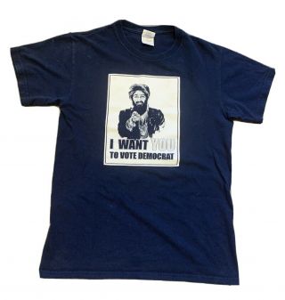 Vtg Osama Bin Laden I Want You To Vote Democrat Adult Small T Shirt