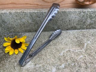 Vintage Edlund 9” Heavy Duty Stainless Steel Bbq Tongs Scalloped