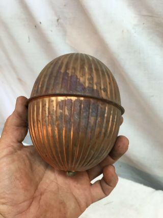 Vintage Copper Toilet Bowl Ball Float 5in Tall X 3.  5in