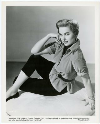 Stylish Blonde Martha Hyer 1956 Classic Hollywood Publicity Photograph
