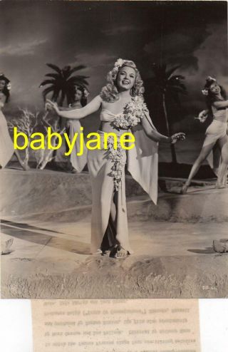 Frances Langford Vintage 8x10 Photo 1946 Pinup The Bamboo Blonde
