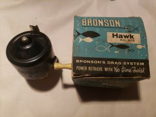 Vintage Bronson Hawk 903 Fishing Reel Made In Usa