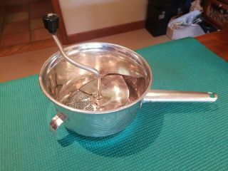 Foley Food Mill 7 " 101 Stainless Steel 2qt Berry Masher Ricer Strainer Vintage