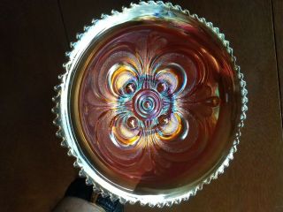 Imperial Carnival Glass Marigold Scroll Embossed Bowl 3