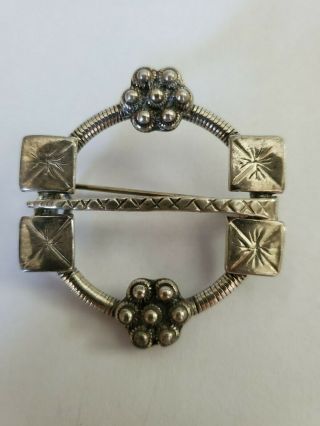 Vintage Sterling Silver Norvegian Pin/brooch Signed Eh In Very Good Shape