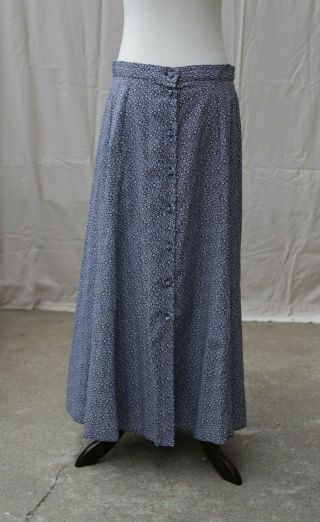 Vintage Laura Ashley Lightweight Cotton Floral Skirt Maxi Uk18 Us 14 Xl W32 "