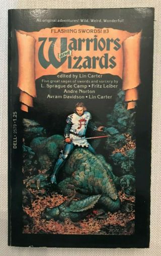 Rare Vintage / Flashing Swords 3 - Warriors & Wizards / Lin Carter / 1976 Vgc