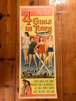 4 Girls In Town Insert 1956 George Nader,  Julie Adams