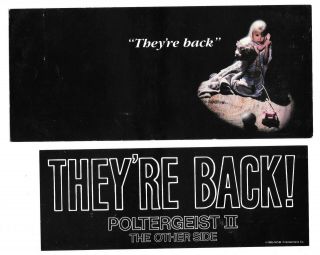 Poltergeist Ii The Other Side 1986 Orig Advance Movie Ticket,  Bumper Sticker
