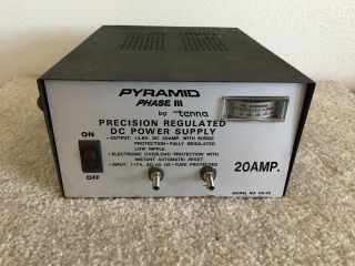 Vintage Pyramid Phase Iii Ps - 20 Regulated Power Supply 13.  8vdc At 20amps