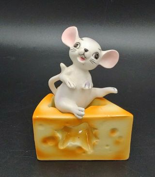 Vintage Salt & Pepper Shaker - Cute Mouse W Cheese Set
