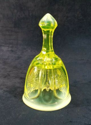 Vintage Fenton Topaz Opalescent Glass Bell 