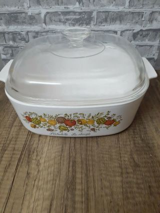 Vintage Corning Ware Spice Of Life A - 84 - B 4qt Pyrex Lid