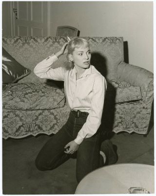 Smoking Hot Blonde Diane Cilento 1955 The Woman For Joe Candid Photograph