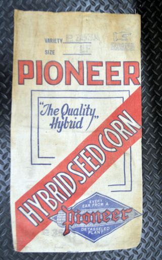 Vintage Pioneer Seed Corn Bag Farming Agriculture