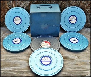 6 Vtg 1960/61 Home Movies 8 Mm Reels W/ Case Mostly Boat Races Ca.  Az.